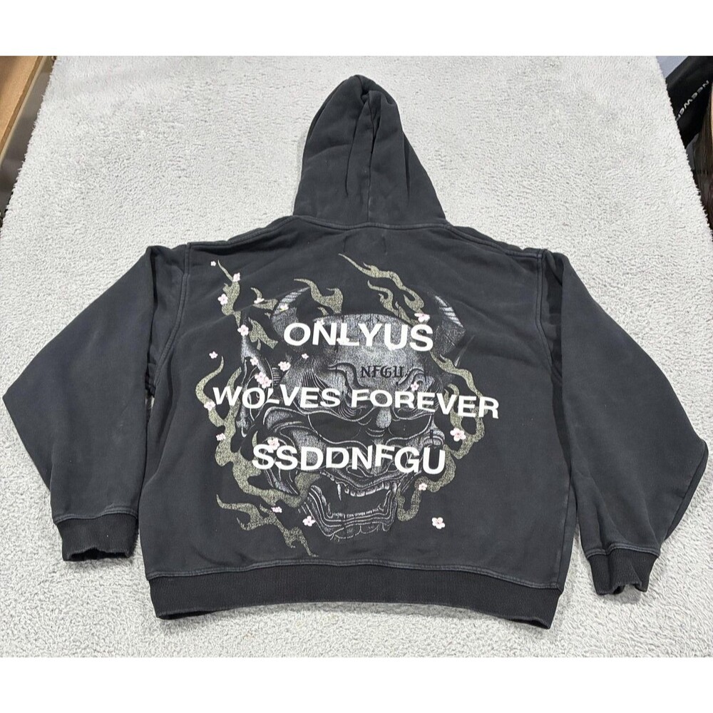 Darc Sport Hoodie Mens XL Black Wolves Forever Oni Mask Graphic Limited 271/1000